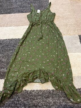 MOD LUSIVE Ruffle Asymmetric Green Slipdress - Small - New with Tags